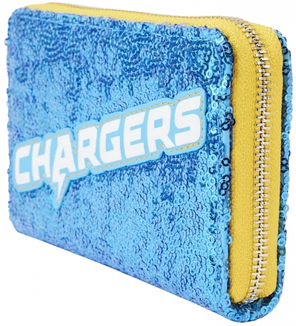 Portefeuille zippé Los Angeles Chargers Sequin Loungefly