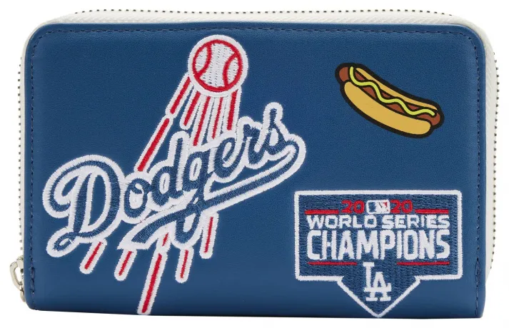 Portefeuille zippé Los Angeles Dodgers Patches Loungefly