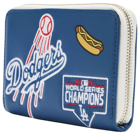Portefeuille zippé Los Angeles Dodgers Patches Loungefly