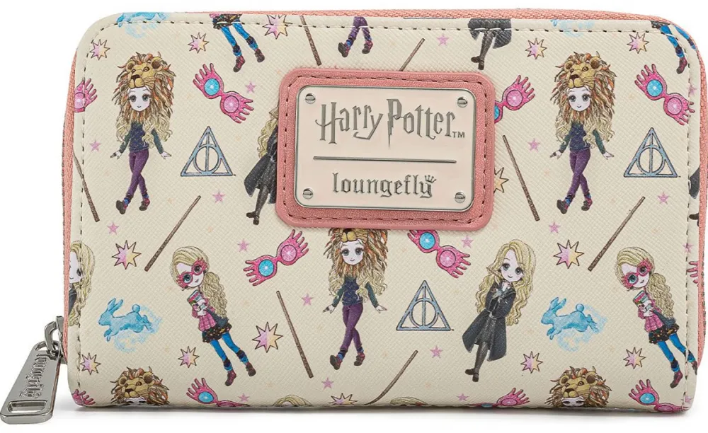 Portefeuille Zippé Harry Potter Officiel Par Buckle-Down - 20,3 X 12,7 Cm, 4 Emplacements Cartes, Sangle Amovible