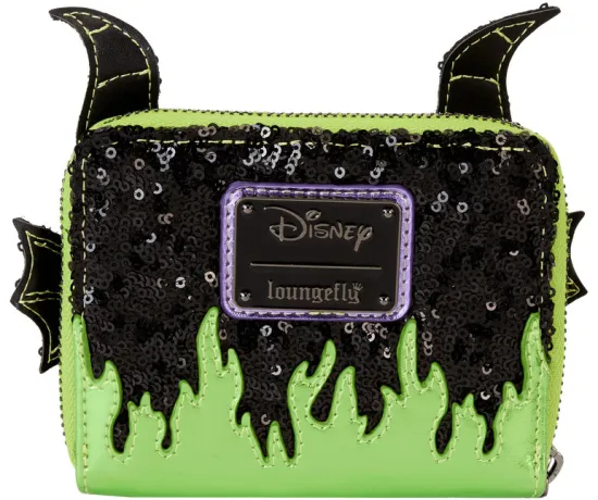 Portefeuille zippé Maléfique Dragon Sequin Cosplay Loungefly