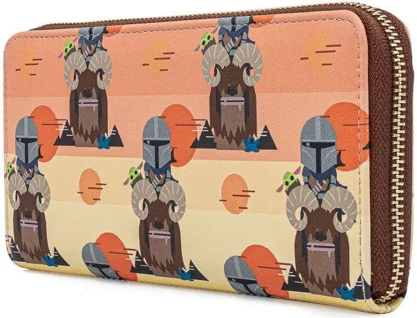 Portefeuille zippé Mandalorien Bantha Ride Loungefly