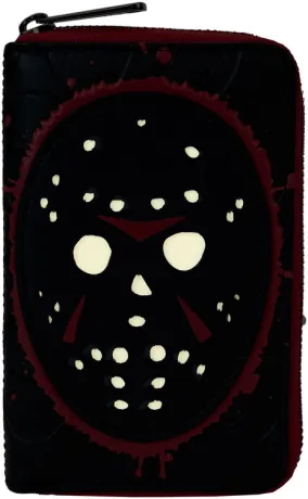 Portefeuille zippé Masque de Jason Glow Loungefly
