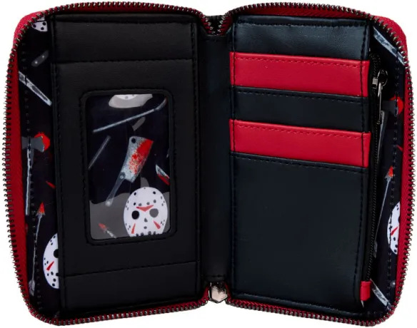 Portefeuille zippé Masque de Jason Glow Loungefly