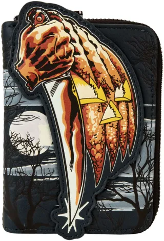 Portefeuille zippé Michael Myers Jack-O&#039;-Lantern Glow Loungefly