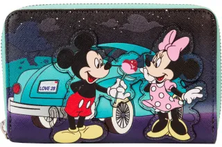 Portefeuille zippé Mickey et Minnie Rencard Ciné-parc Lenticulaire Loungefly