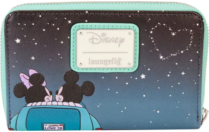 Portefeuille zippé Mickey et Minnie Rencard Ciné-parc Lenticulaire Loungefly
