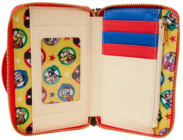 Portefeuille zippé Mickey et ses Amis Loungefly