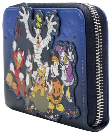 Portefeuille zippé Mickey et ses Amis, Maison Hantée d&#039;Halloween Loungefly