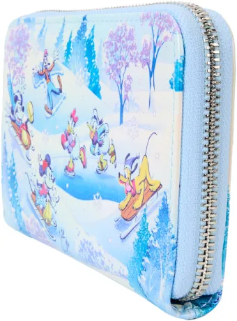 Portefeuille zippé Mickey et ses Amis Hiver scène Loungefly