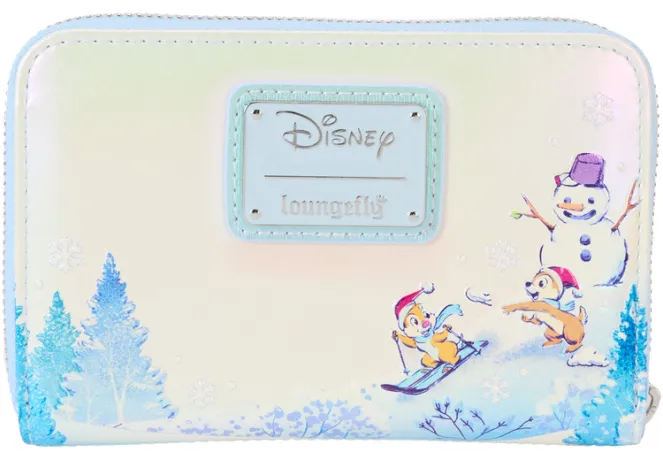 Portefeuille zippé Mickey et ses Amis Hiver scène Loungefly
