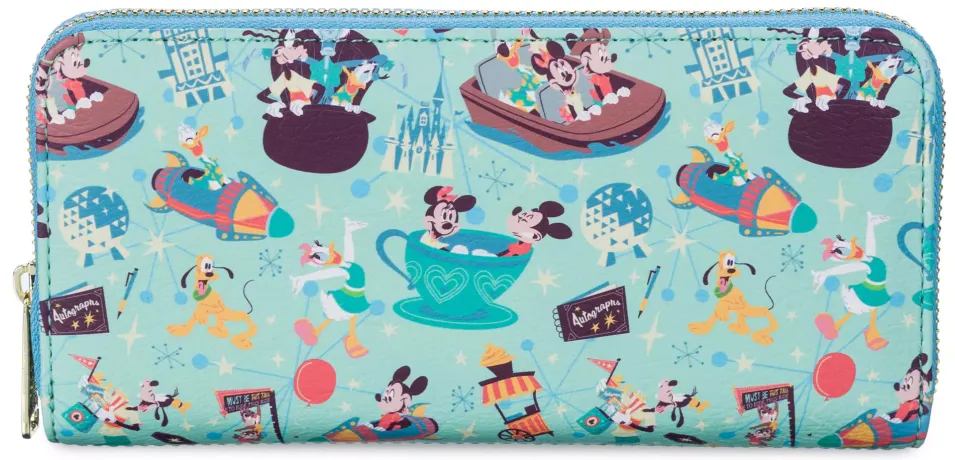Portefeuille zippé Mickey et ses Amis Jouent dans le Parc Loungefly
