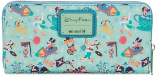 Portefeuille zippé Mickey et ses Amis Jouent dans le Parc Loungefly