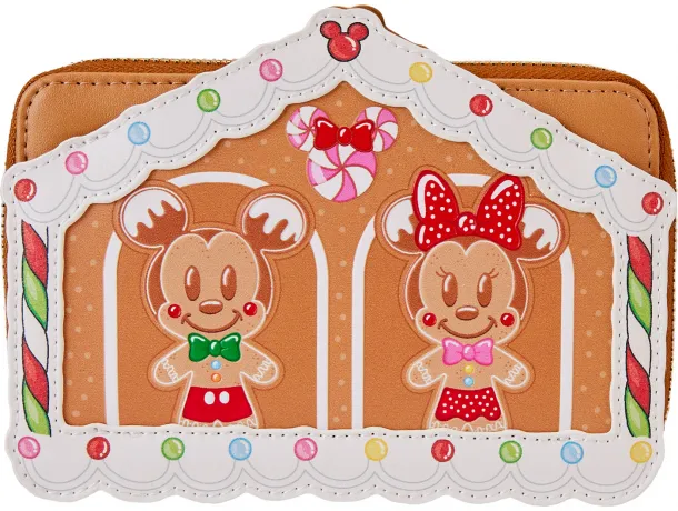 Portefeuille zippé Mickey et ses Amis Maison en pain d&#039;épices Loungefly