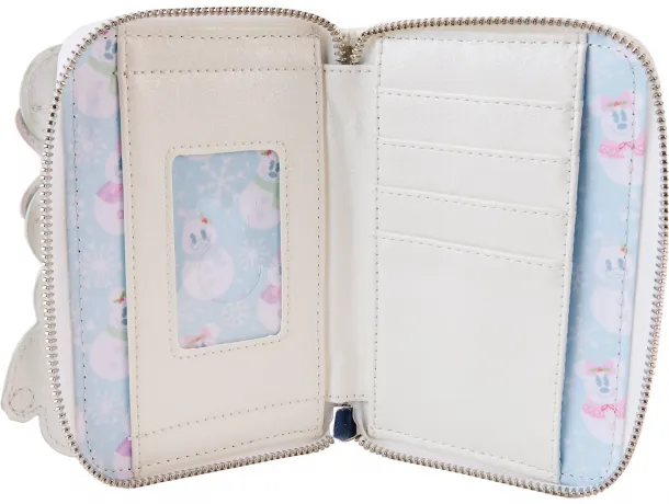 Portefeuille zippé Mickey &amp; Minnie Bonhomme de neige Pastel Loungefly