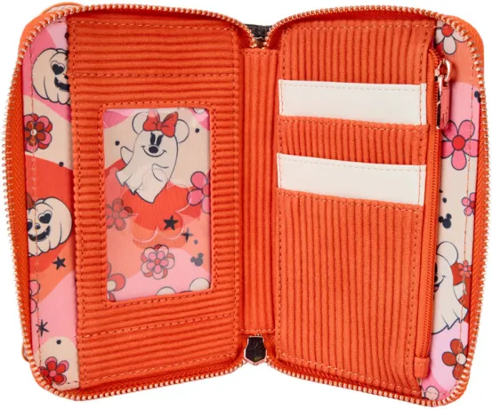 Portefeuille zippé Mickey &amp; Minnie Floral Fantôme Glow Loungefly