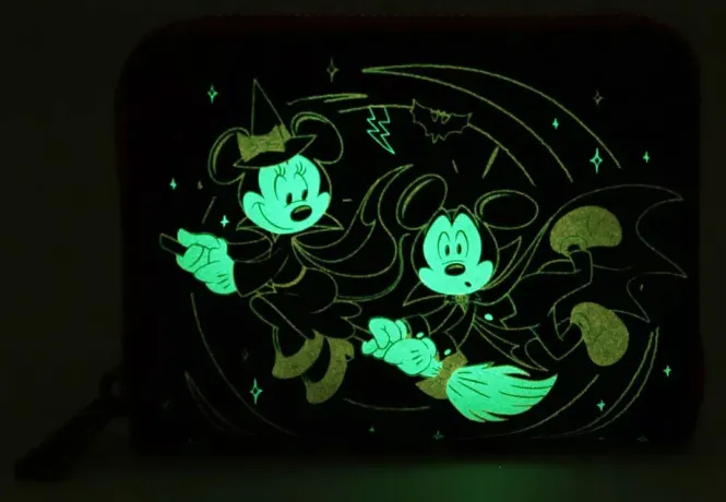 Portefeuille zippé Mickey &amp; Minnie Halloween Glow Loungefly