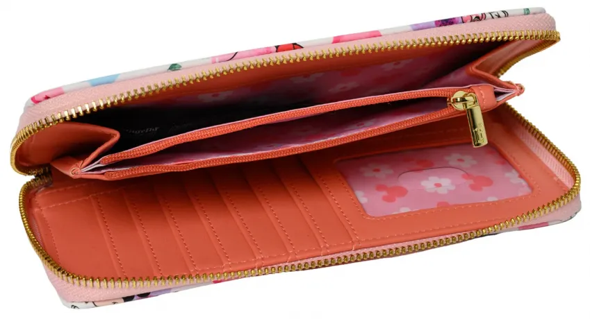 Portefeuille zippé Mickey &amp; Minnie Mouse Floral Loungefly