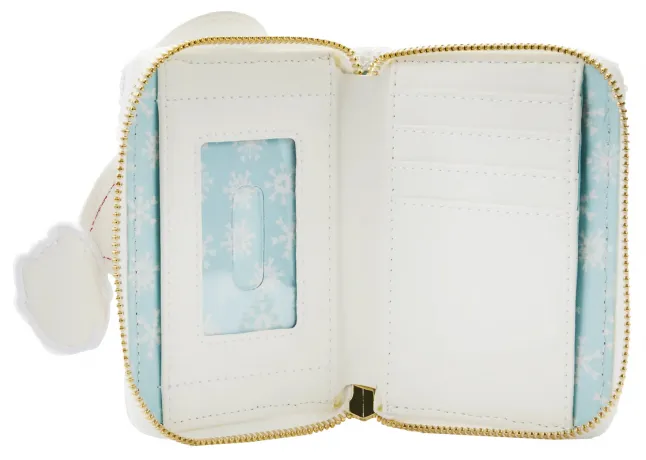 Portefeuille zippé Bonhomme de Neige Mickey Mouse Sequin Loungefly