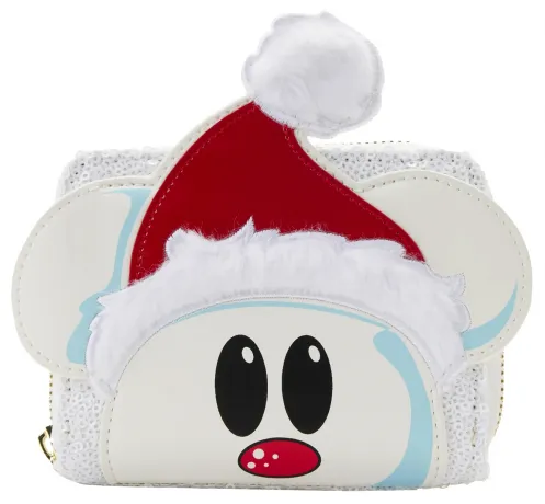 Portefeuille zippé Bonhomme de Neige Mickey Mouse Sequin Loungefly