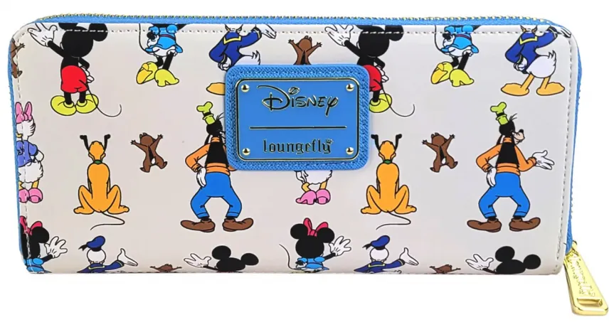 Portefeuille zippé Mickey Mouse et ses Amis Impression Intégrale Loungefly