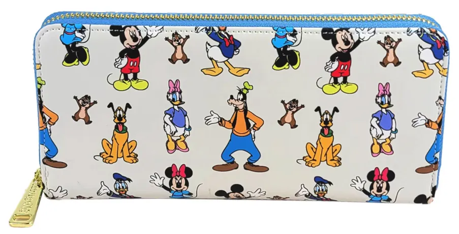 Portefeuille zippé Mickey Mouse et ses Amis Impression Intégrale Loungefly