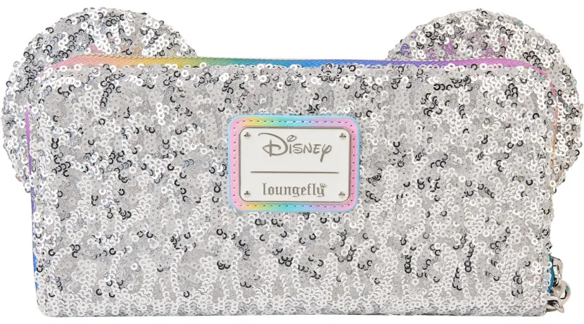 Portefeuille zippé Mickey Mouse Fête d&#039;Anniversaire Sequin Loungefly