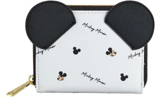 Portefeuille zippé Mickey Mouse Signature Impression Intégrale Loungefly
