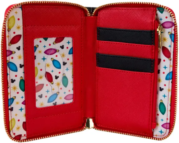 Portefeuille zippé Mickey &amp; ses Amis Décorations lumineuses de Noël Loungefly