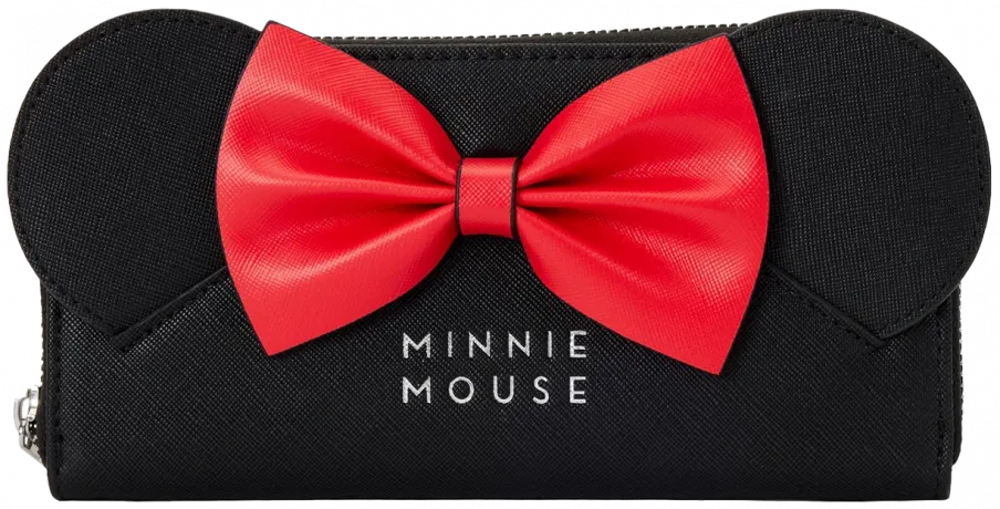 Portefeuille zippé Minnie Mouse avec Oreilles et Nœud Loungefly