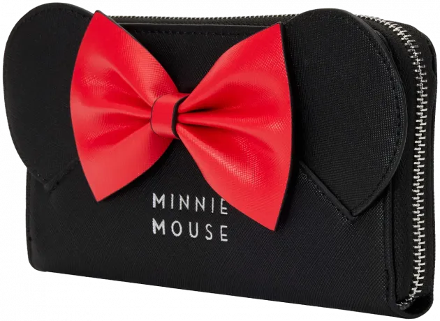 Portefeuille zippé Minnie Mouse avec Oreilles et Nœud Loungefly