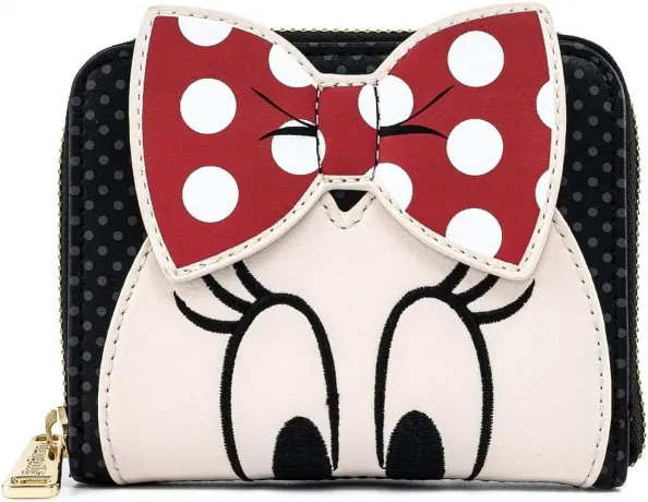 Portefeuille zippé Minnie Mouse Nœud Loungefly