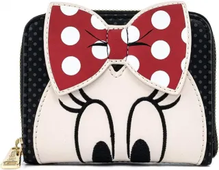 Portefeuille zippé Minnie Mouse Nœud Loungefly