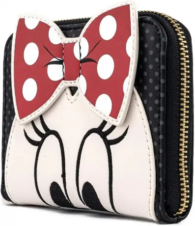 Portefeuille zippé Minnie Mouse Nœud Loungefly