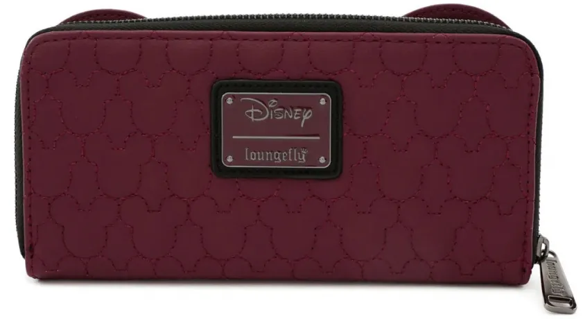 Portefeuille zippé Minnie Mouse Marron Matelassé Loungefly