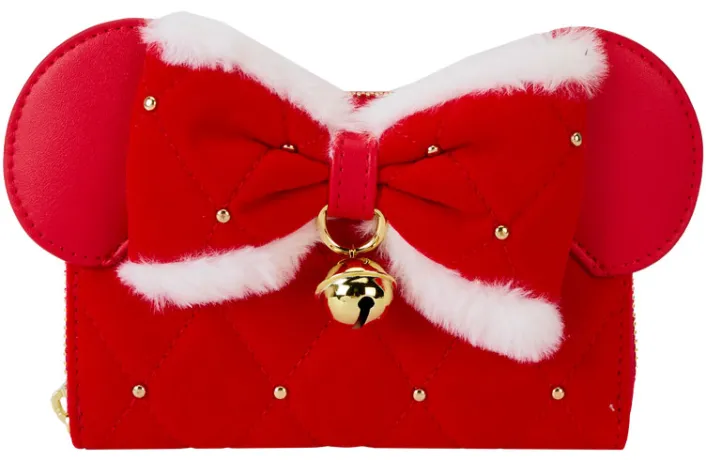 Portefeuille zippé Minnie Mouse Costume de Père Noël Cosplay Loungefly
