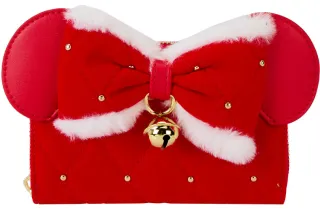 Portefeuille zippé Minnie Mouse Costume de Père Noël Cosplay Loungefly