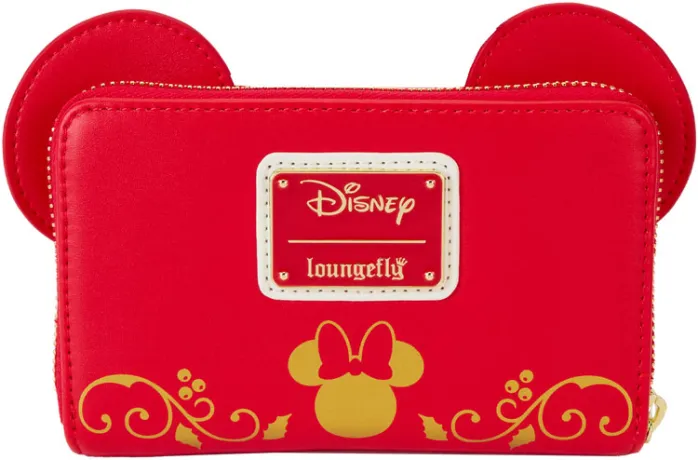 Portefeuille zippé Minnie Mouse Costume de Père Noël Cosplay Loungefly