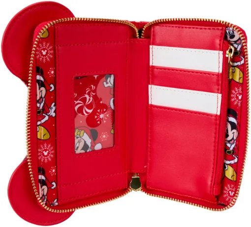 Portefeuille zippé Minnie Mouse Costume de Père Noël Cosplay Loungefly