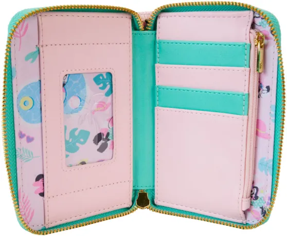 Portefeuille zippé Minnie Mouse en Vacances au bord de la piscine Loungefly