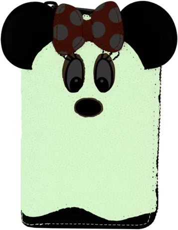 Portefeuille zippé Minnie Mouse Fantôme Costume Glow Sequin Loungefly