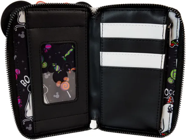 Portefeuille zippé Minnie Mouse Fantôme Costume Glow Sequin Loungefly