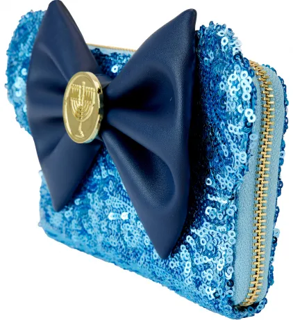 Portefeuille zippé Minnie Mouse Hanukkah Sequin Loungefly
