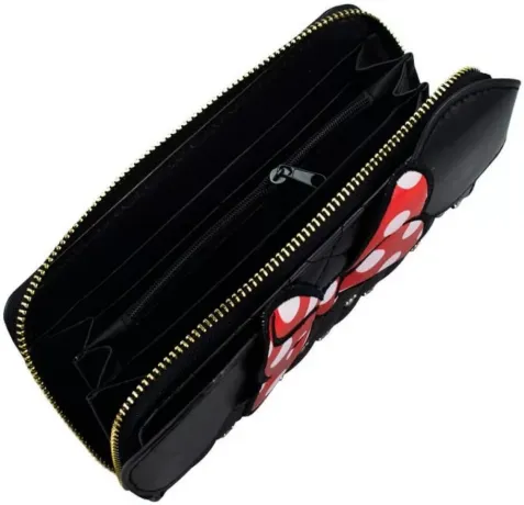 Portefeuille zippé Minnie Mouse Noeud Loungefly