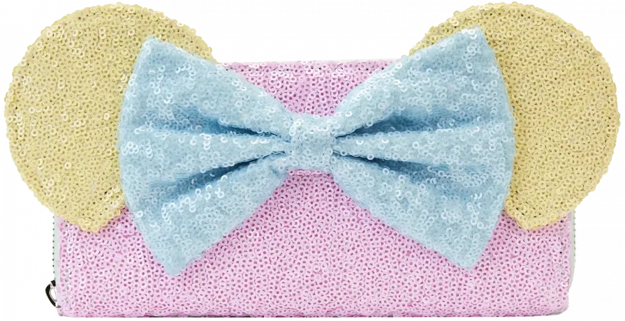 Portefeuille zippé Minnie Mouse Pastel Sequin Loungefly