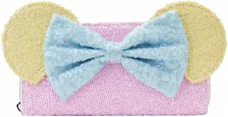 Portefeuille zippé Minnie Mouse Pastel Sequin Loungefly