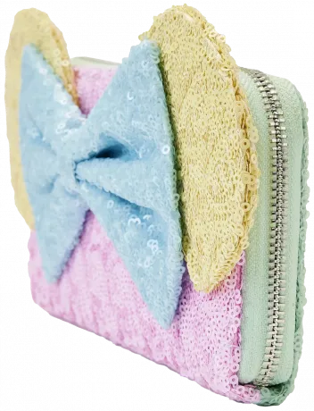 Portefeuille zippé Minnie Mouse Pastel Sequin Loungefly