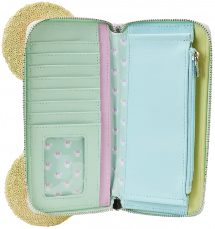 Portefeuille zippé Minnie Mouse Pastel Sequin Loungefly