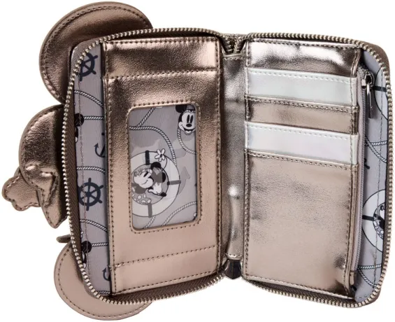 Portefeuille zippé Minnie Mouse Platine Loungefly