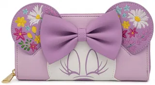 Portefeuille zippé Minnie tenant des Fleurs Cosplay Loungefly